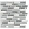 Smart Tiles Smart Tiles 9.36 in. W X 9.73 in. L Gray/White Mosaic Vinyl Adhesive Wall Tile 4 pc SM1111G-04-QG - alternate 1